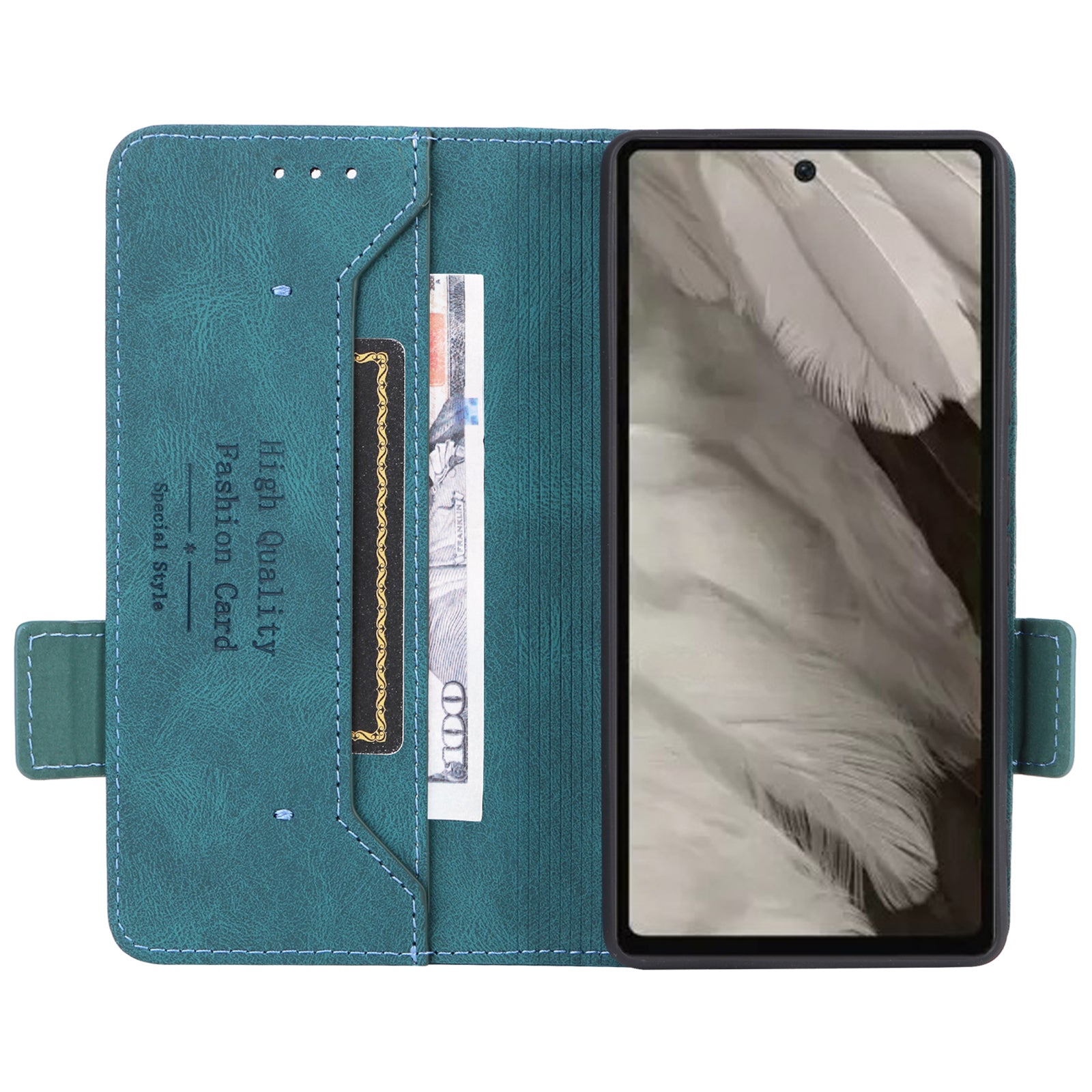 Scratch Proof Phone Cover for Google Pixel 7a Hardware Decor Dual Magnetic Clasp Wallet Horizontal Stand PU Leather Phone Case Scratch Proof Phone Cover for Google Pixel 7a Hardware Decor Dual Magnetic Clasp Wallet Horizontal Stand PU Leather Phone Case